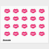 Roze Lipstick Sticker (Vel)