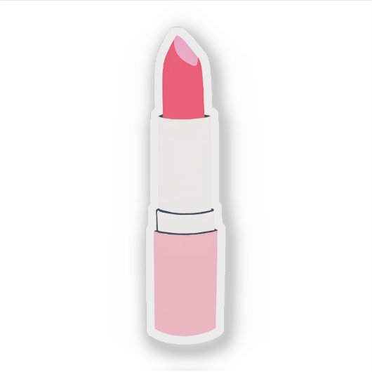 Roze lipstick sticker (Voorkant)