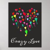 Roze lipstickus pop roze en zwart poster (Voorkant)