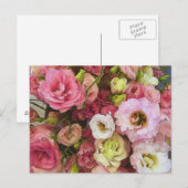 Roze Lisianthus Flowers Briefkaart (Voorkant / Achterkant)