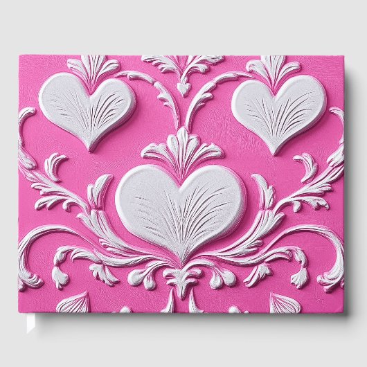 Roze  lithografie #3 Digitale kunst Gastenboek (Voorkant)