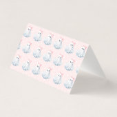 Roze Little Boo Baby shower opvouwbaar Dank u Kaart (Achterkant)