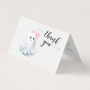 Roze Little Boo Baby shower opvouwbaar Dank u Kaart