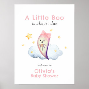 Roze Little Boo Boog Geest Baby Shower Welkom  Poster