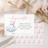 Roze Little Boo Bow Baby shower Luier Raffle Kaart