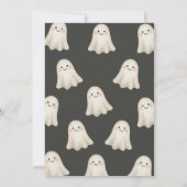 Roze Little Boo Clothesline Baby shower Kaart (Achterkant)