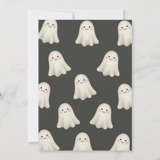 Roze Little Boo Clothesline Baby shower Kaart (Achterkant)