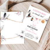 Roze Little Boo Halloween Baby shower Kaart