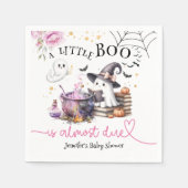 Roze Little Boo Halloween Baby shower Papier serve Servet (Voorkant)