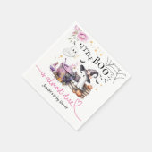 Roze Little Boo Halloween Baby shower Papier serve Servet (Hoek)