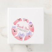 Roze Little Boo Halloween Baby shower Rond Bedankjes Labels (In situ)