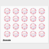 Roze Little Boo Halloween Baby shower Ronde Sticker (Vel)