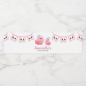 Roze Little Boo Halloween Baby shower Waterfles Etiket (Enkel label)