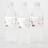 Roze Little Boo Halloween Baby shower Waterfles Etiket (Flessen)