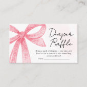 Roze Little Boo Halloween BabyShower Luier Raffle Informatiekaartje (Voorkant)