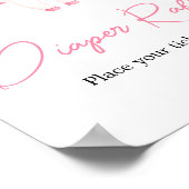 Roze Little Boo Halloween Luier Raffle Poster (Hoek)