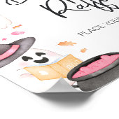 Roze Little Boo Halloween Luier Raffle Poster (Hoek)