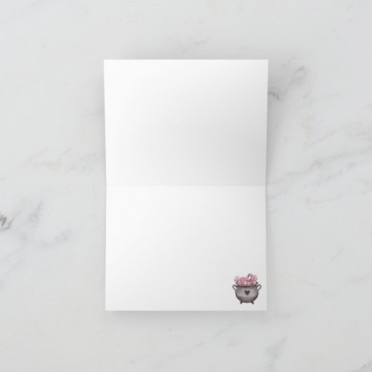 roze Little Boo Pompoen Halloween Baby shower Bedankkaart (Binnen)