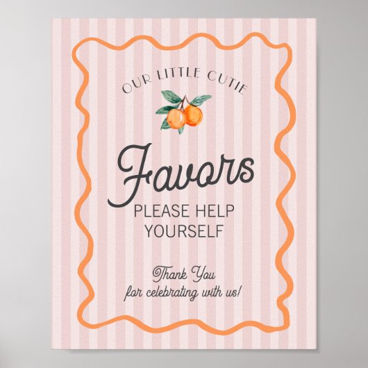Roze Little Cutie Citrus Main Squeeze Favorieten Poster (Voorkant)