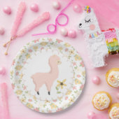 Roze Little Llama Paper Bord (Feest)