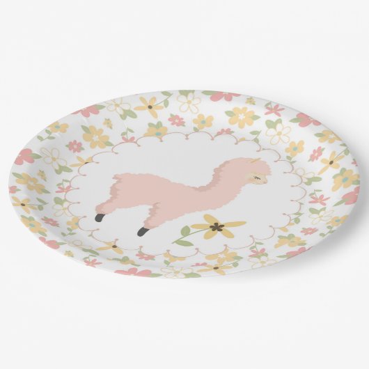 Roze Little Llama Paper Bord (Gekanteld)