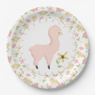Roze Little Llama Paper Bord