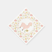 Roze Little Llama Papier servet (Hoek)