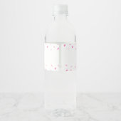 Roze Little Miss Threenager Waterflesetiketten Waterfles Etiket (Achterkant)