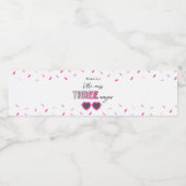 Roze Little Miss Threenager Waterflesetiketten Waterfles Etiket (Enkel label)