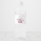 Roze Little Miss Threenager Waterflesetiketten Waterfles Etiket (Voorkant)