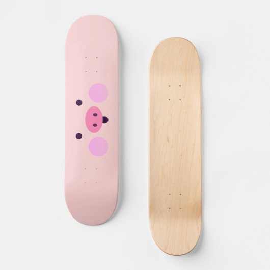 Roze Little Piggy Skateboard (Voorkant)