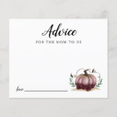 Roze Little Pumpkin Baby shower Advice Kaart (Voorkant)