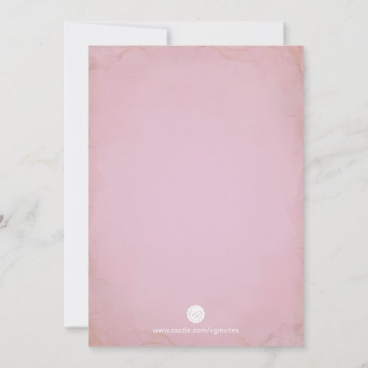 Roze Little Pumpkin BIRTHDAY ARTITY Invitation Kaart (Achterkant)