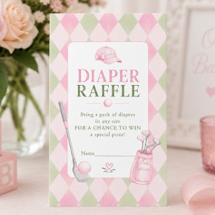 Roze Little Putter Luiers Raffle Kaart