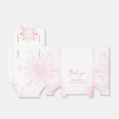 Roze Little Snowflake Girl Baby shower Bedankdoosjes (Uitgevouwen)