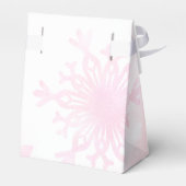 Roze Little Snowflake Girl Baby shower Bedankdoosjes (Achterkant)