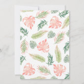 Roze Little Wild One Safari Oerwoud Baby shower Kaart (Achterkant)