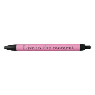Roze Live Citaat Zwarte Inkt Pen