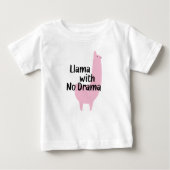 Roze Llama Baby T-Shirt (Voorkant)