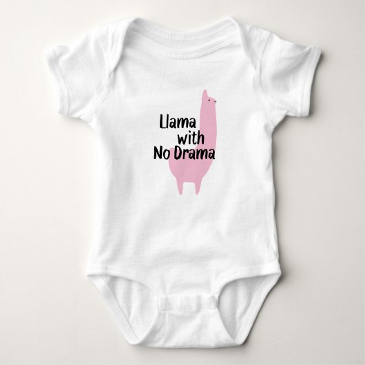 Roze Llama Babysuit Romper (Voorkant)
