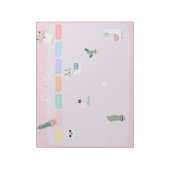 Roze Llama Llamacorn Weekly Planner Notitieblok (Linkerzijde)