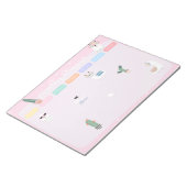 Roze Llama Llamacorn Weekly Planner Notitieblok (Schuin)