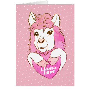 Roze Llama Love & Heart