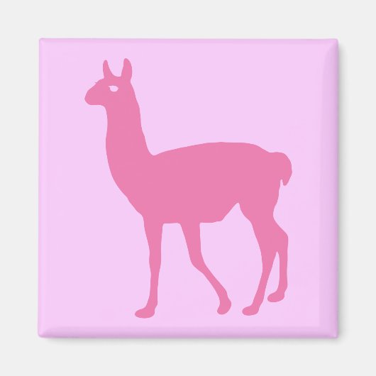 Roze Llama Magnet (Voorkant)