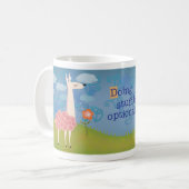 Roze Llama op de Hilltop Mok (Voorkant links)