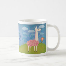 Roze Llama op de Hilltop Mok