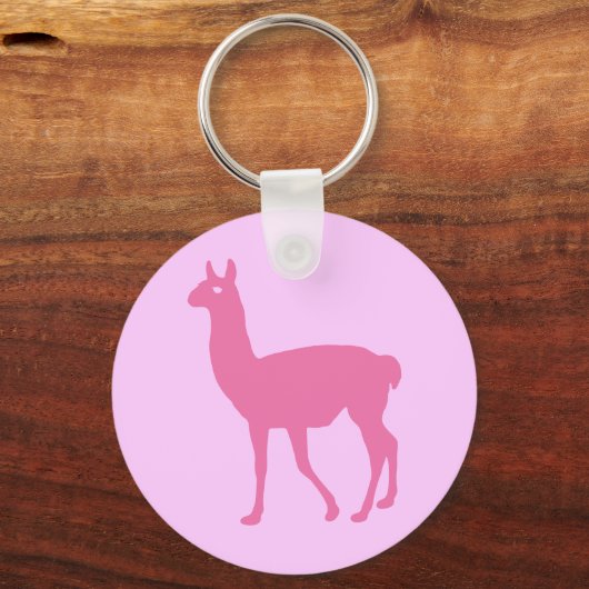 Roze Llama-Sleutelhanger Sleutelhanger (Voorkant)