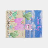 Roze Llama Southwest Desert Cactus Cute Baby Fleece Deken (Voorkant (Horizontaal))