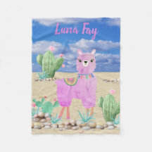Roze Llama Southwest Desert Cactus Cute Baby