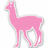 Roze Llama Sticker (Voorkant)